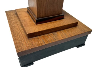 Art Deco Modernist Floor Lamp with Shantung Silk Shade, 1920s